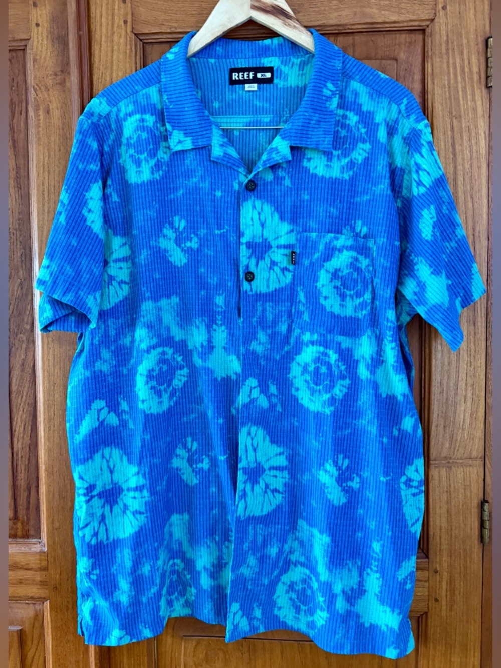Reef Blue and Teal Tie-Dye Shirt
